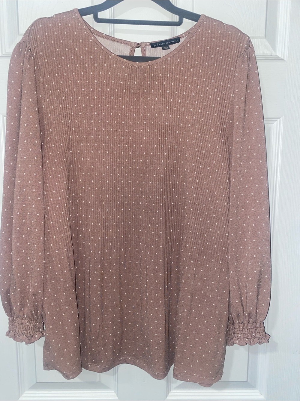Dusty Rose Dot Long Sleeve Top